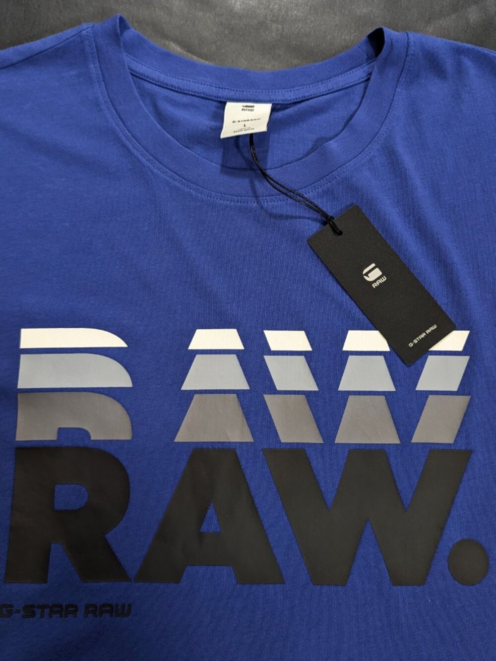 $60 G-Star RAW Slim Fit T-Shirt Men`s Size L Radar Blue Compact Jersey